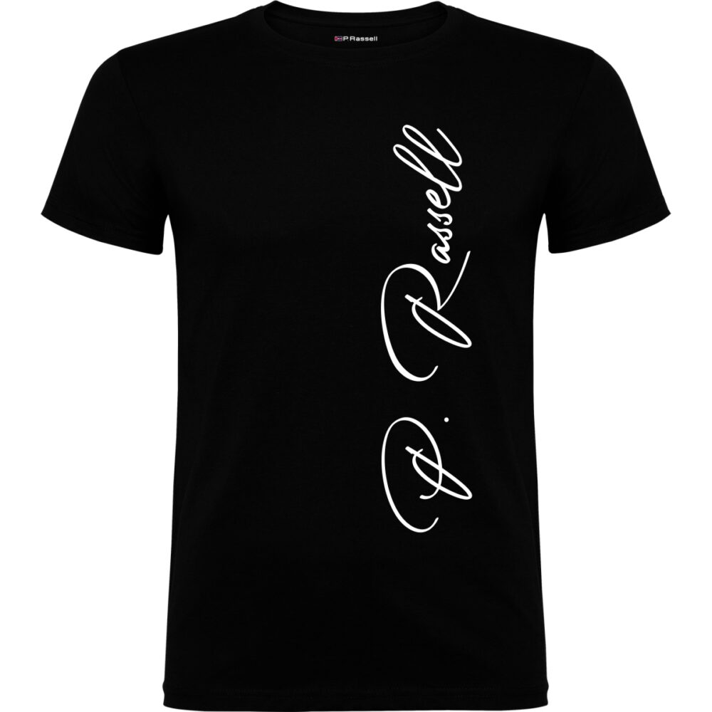 Paull Rassell Elite-T-Shirt-Negra 510 - Camiseta orgánica - ecoligica para hombre - Camiseta de mangas cortas modernas - camisetas de marcas famosas