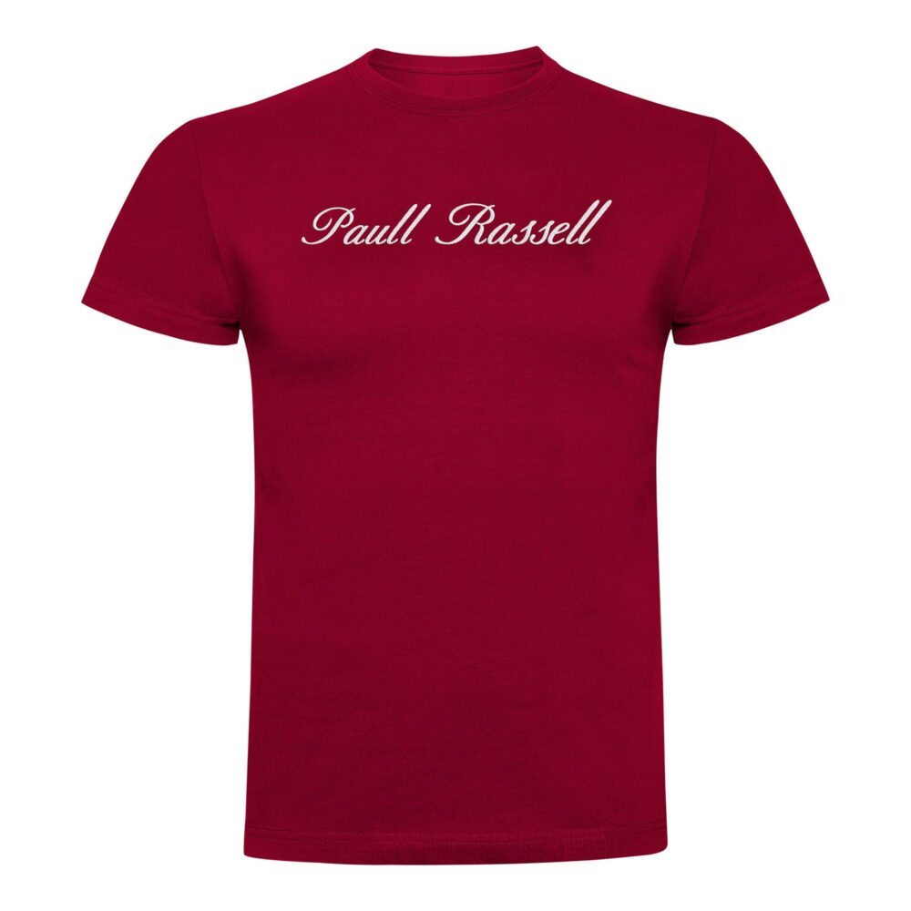 Paull Rassell Elite-T-Shirt-511 Burdeos - Camiseta orgánica - ecoligica para hombre - Camiseta de mangas cortas modernas - camisetas de marcas famosas
