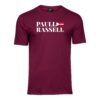 Paull Rassell Elite-T-Shirt-Burdeos 560 - Camiseta orgánica - ecoligica para hombre - Camiseta de mangas cortas modernas - camisetas de marcas famosas
