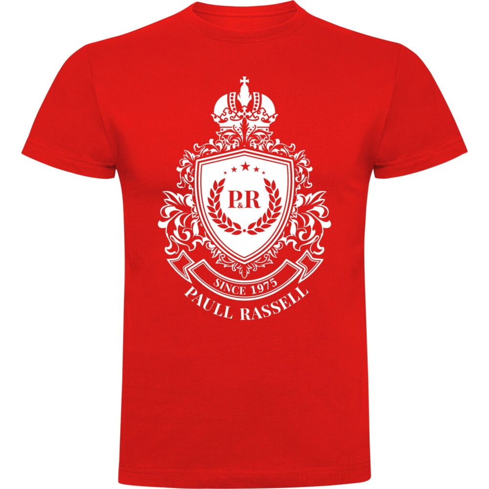 Paull Rassell Elite-T-Shirt 566 Roja - Camiseta orgánica - ecoligica para hombre - Camiseta de mangas cortas modernas - camisetas de marcas famosas