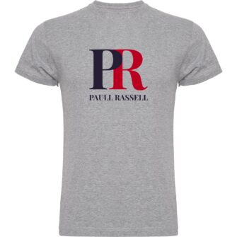 Paull Rassell Elite-T-Shirt-Gris 501 - Camiseta orgánica - ecoligica para hombre - Camiseta de mangas cortas modernas - camisetas de marcas famosas