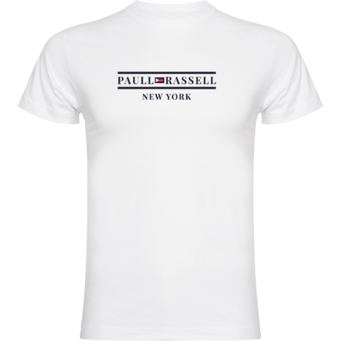 Paull Rassell Elite-T-Shirt 801 Blanca - Camiseta orgánica - ecoligica para hombre - Camiseta de mangas cortas modernas - camisetas de marcas famosas