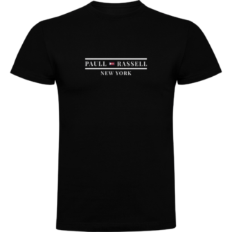 Paull Rassell Elite-T-Shirt 801 Negra - Camiseta orgánica - ecoligica para hombre - Camiseta de mangas cortas modernas - camisetas de marcas famosas