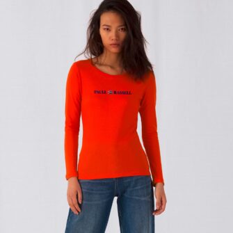 Paull Rassell Elite-Organic-T-Shirt 810 - Camiseta-invierno para mujer - de algodon puro - ccon las mangas largas y ecológica
