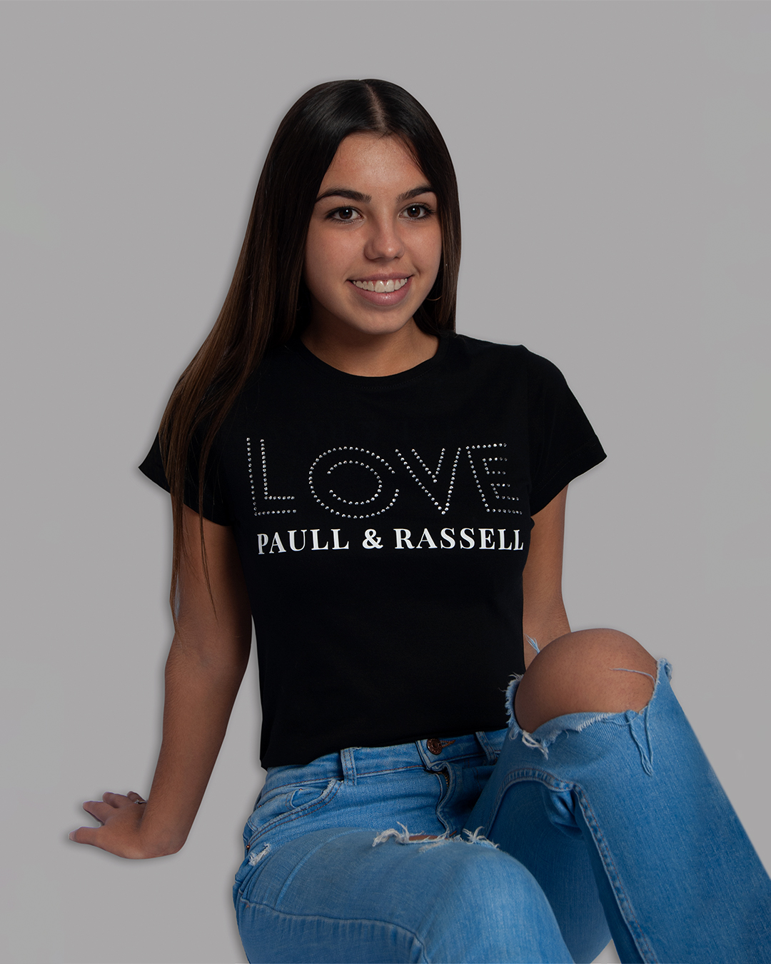 Paull Rassell Elite-Organic-T-Shirt 823 - Camiseta-elite Orgánica y ecoligica para-mujer - diamantes-de-cristal de-alta calidad incrustados
