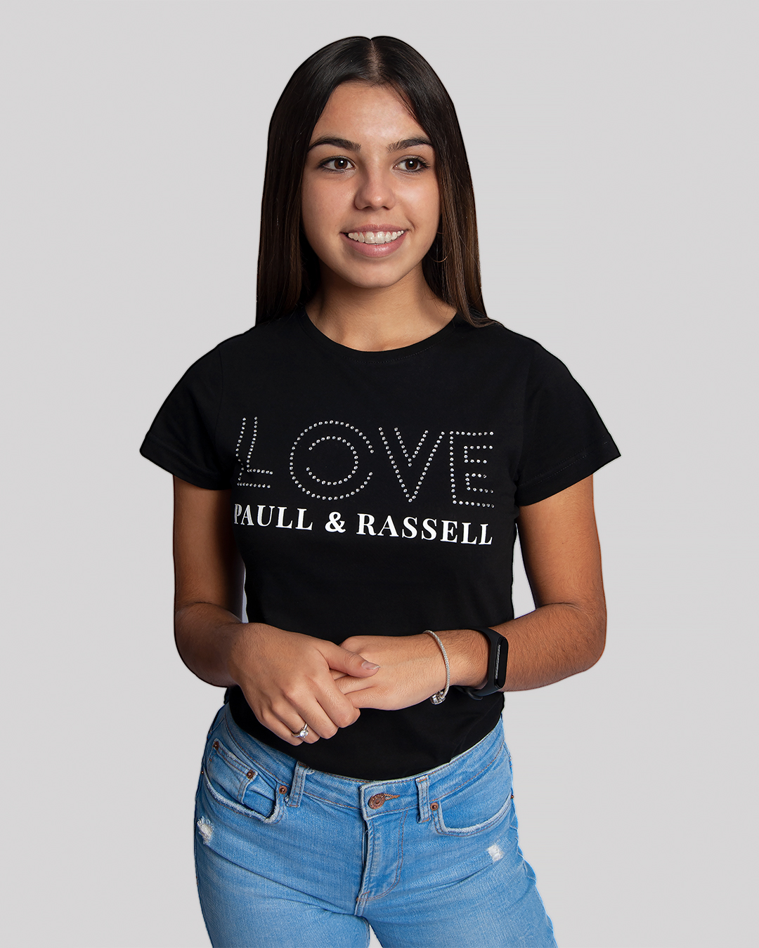 Paull Rassell Elite-Organic-T-Shirt 823 - Camiseta-elite Orgánica y ecoligica para-mujer - diamantes-de-cristal de-alta calidad incrustados